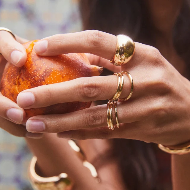 Bague Alliance Russe (3 Anneaux) Plaquu00e9 Or Doru00e9 So Chic Bijoux La  Redoute