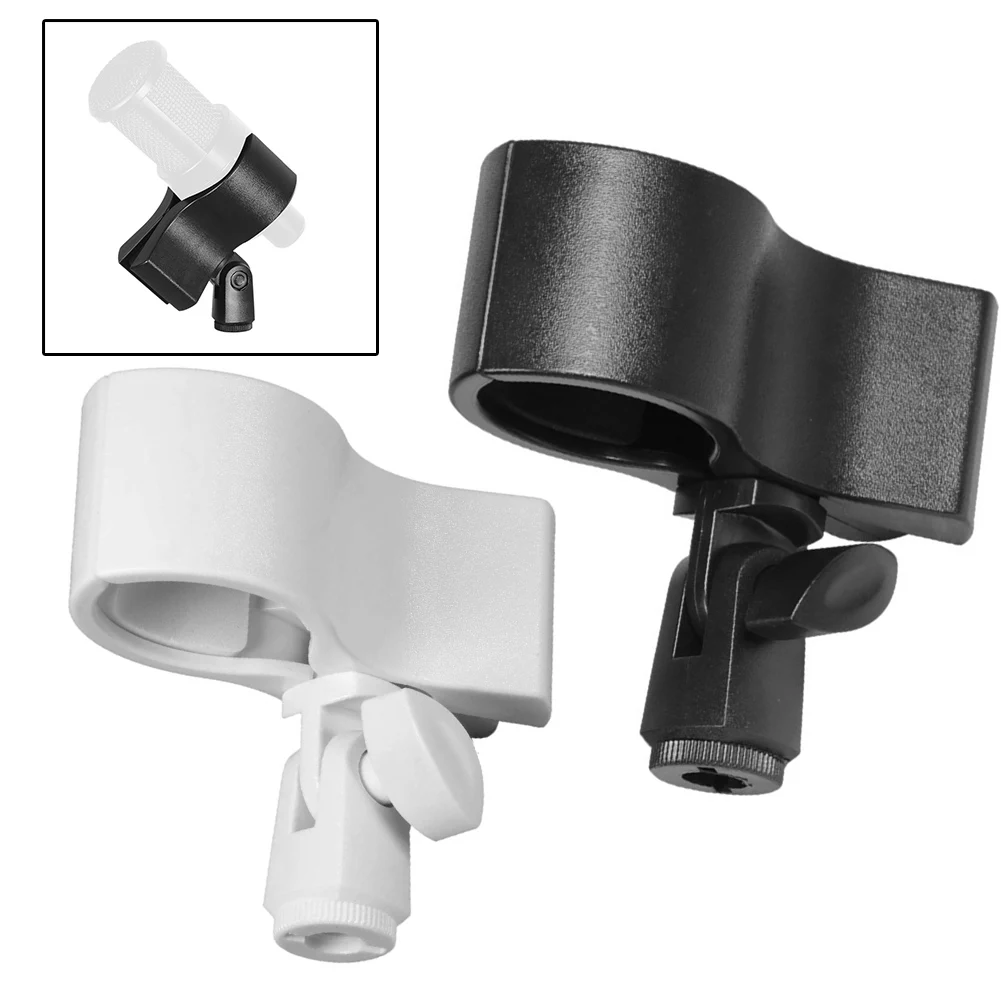 

Universal Microphone Clip Mic Mount Holder With Adapter Adjustable Handheld Wireless/Wire Mic Rotatable Durable Stand Clip