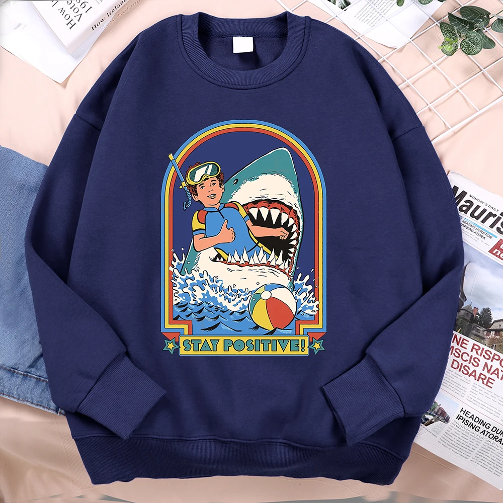 Being In A Desperate Situation Stay Positive Männer Hoodie Casual Fleece Sweatshirt Herbst Warme Pullover Mode Lose Sportswears – Detail 22