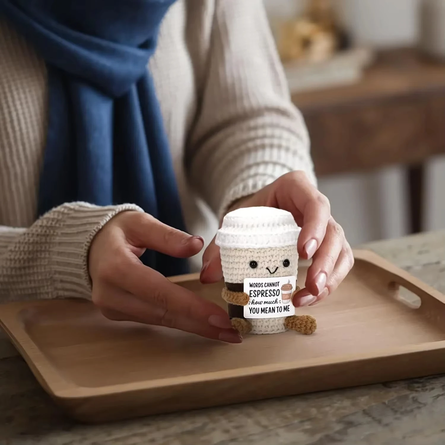 Crochet Coffee Doll Ornament 5