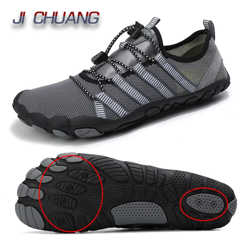 BlackWaterShoesForMenAquaUpstreamShoesNewBreathableMeshBeach