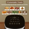 Air Fryer, Fabuletta 4.2QT Air Fryer Oven With 9 Customizable Cooking Programs,Tempered Glass Display, Dishwasher-Safe Nonstick 5