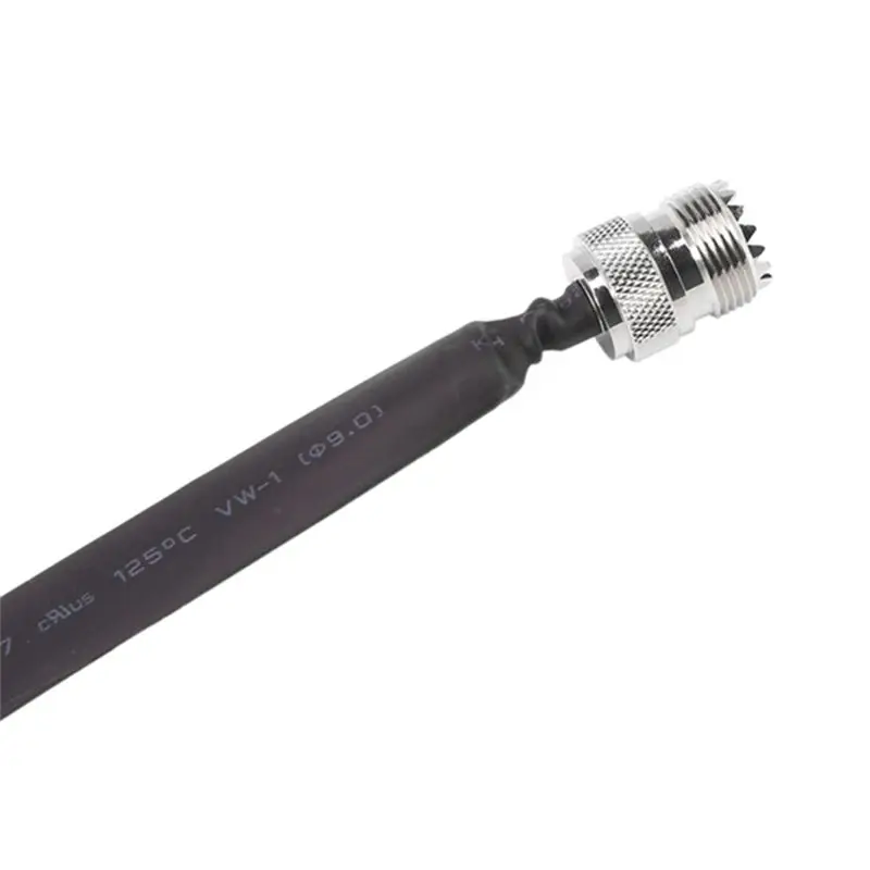 4X 윈도우 패스 스루 플랫 RF 동축 케이블 SO239 UHF 암-암 50옴 RF 동축 피그테일 연장 코드 20cm