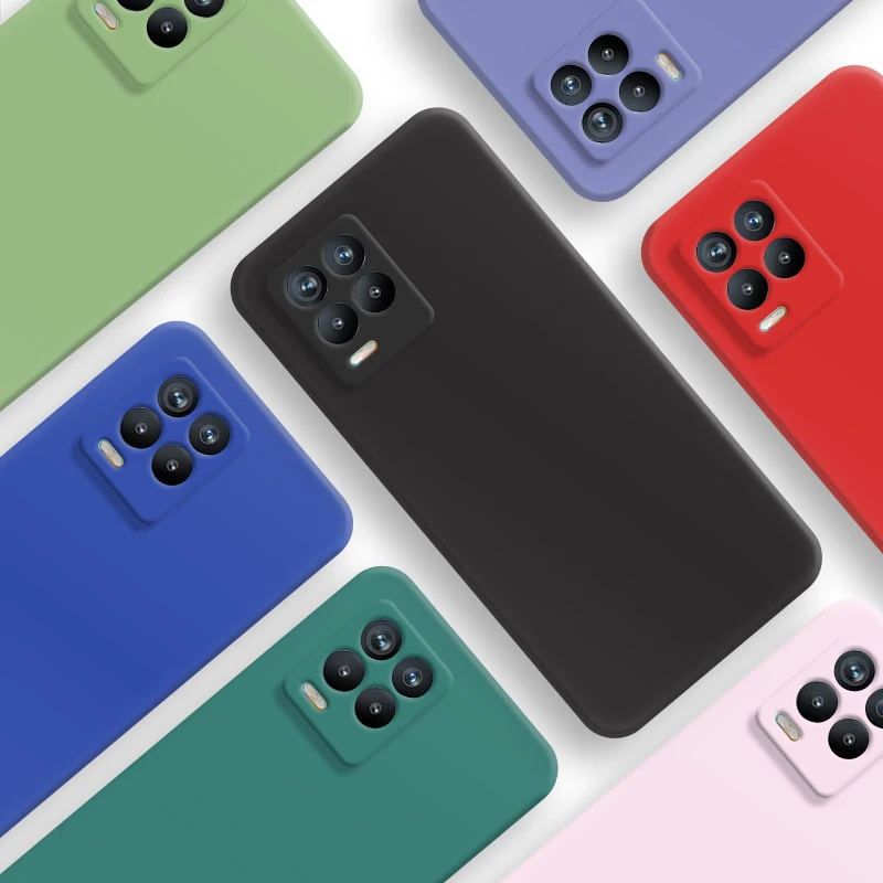 

For Realme 8 Case For Realme 8 Cover New Liquid Silicone Protective Bumper For Realme 8 8i GT Neo 2 C21 C21Y C25 C25s Narzo 50A