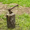 Wooden Campe Handle Replacement Hatchet Handle Outdoor Logging Campe Handle Long Curved Solid Durable Fitting Survival Hatchet 4
