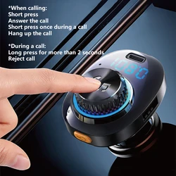 Chargeur de voiture C18 C19, adaptateur rapide, Portable, USB, allume cigare, transmetteur Fm mains libres 