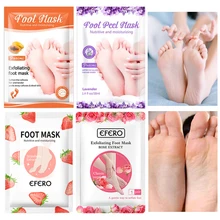

4packs Feet Exfoliating Foot Masks Pedicure Socks Exfoliation Scrub for Feet Mask Remove Dead Skin Heels Scrub Foot Peeling Mask