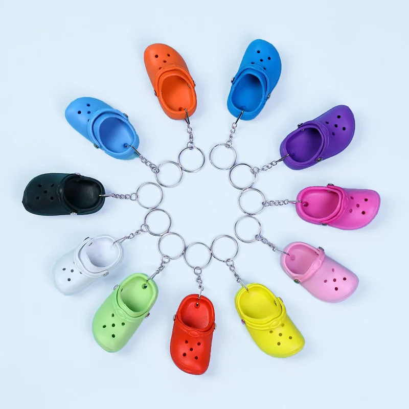 New Multicolor Mini Slippers Small Crocs Hanging For Boy Girl Shoes Key Chain School Bag Ornaments