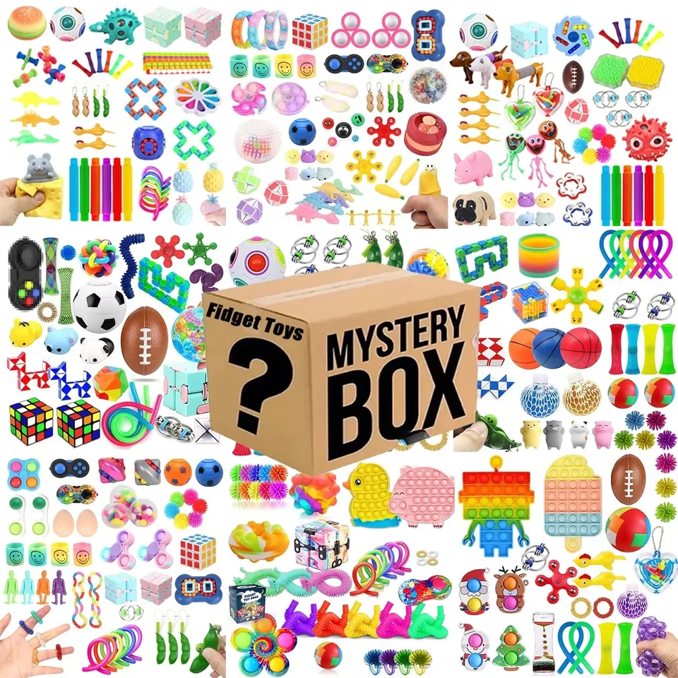 Verrassingsdoos met 6-50 willekeurige mysterycadeautjes, 300 verschillende fidget-sets en antistressspeelgoed voor kinderen._voghion.com