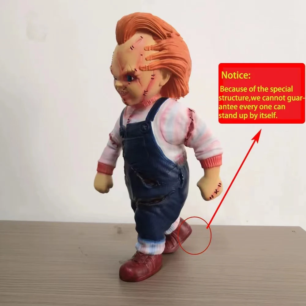 Halloween 45cm Big Chucky Doll Collection Original Statue Horror Chucky Figure Model ChristmasToy Collectible Props Holiday Gift