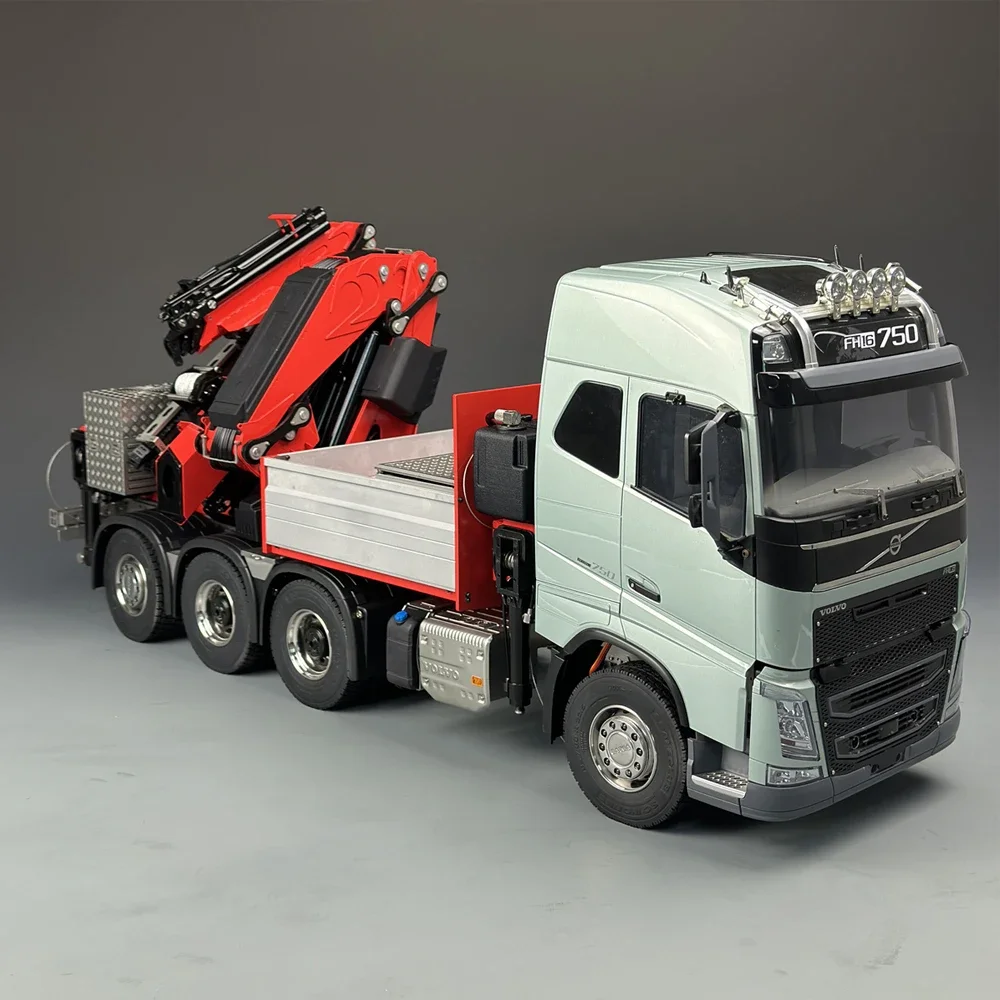 F1650 RC Truck Tamiya 1/14 FH750 8X8 Metal Hydraulic Belt Rear Steering F1650 Crane Dump Truck with Truck To Lift Model Toys 2
