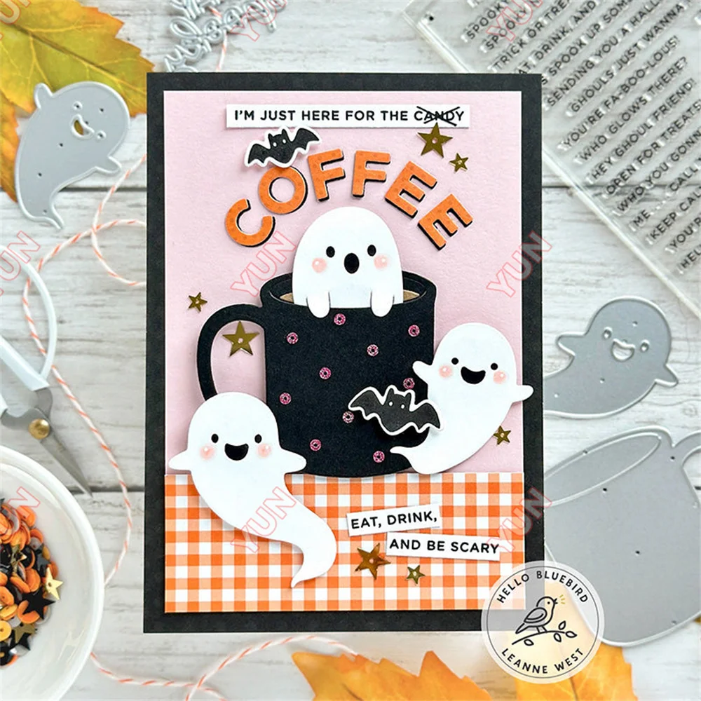 Nuts for Fall Apple Farm Spooks Halloween Word Strips Trick or Treat Die Mice Cut Dies and Stamp DIY Scrapbooking Cards Handmade