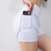 quick-drying women's running shorts sports layer elastic waist active sports shorts with pockets yoga shorts - Image 6