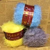 NUBECOM Long Plush Mink Fur Yarn, Weaving Crochet Thread, Handcraft DIY, Sweater, Scarf, Hat, Knitting Wool, Soft Knitted Yarn 5