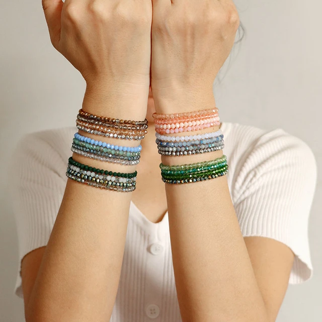 Wholesale ASSORTED REAL STONE STRETCH BRACELETS (sold by the piece or