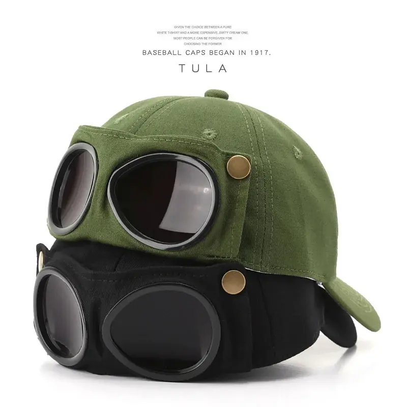 Sun Hats Aviator Hat Korean Version Personality Glasses Cap Men Sunglasses Spring And Summer Baseball Cap