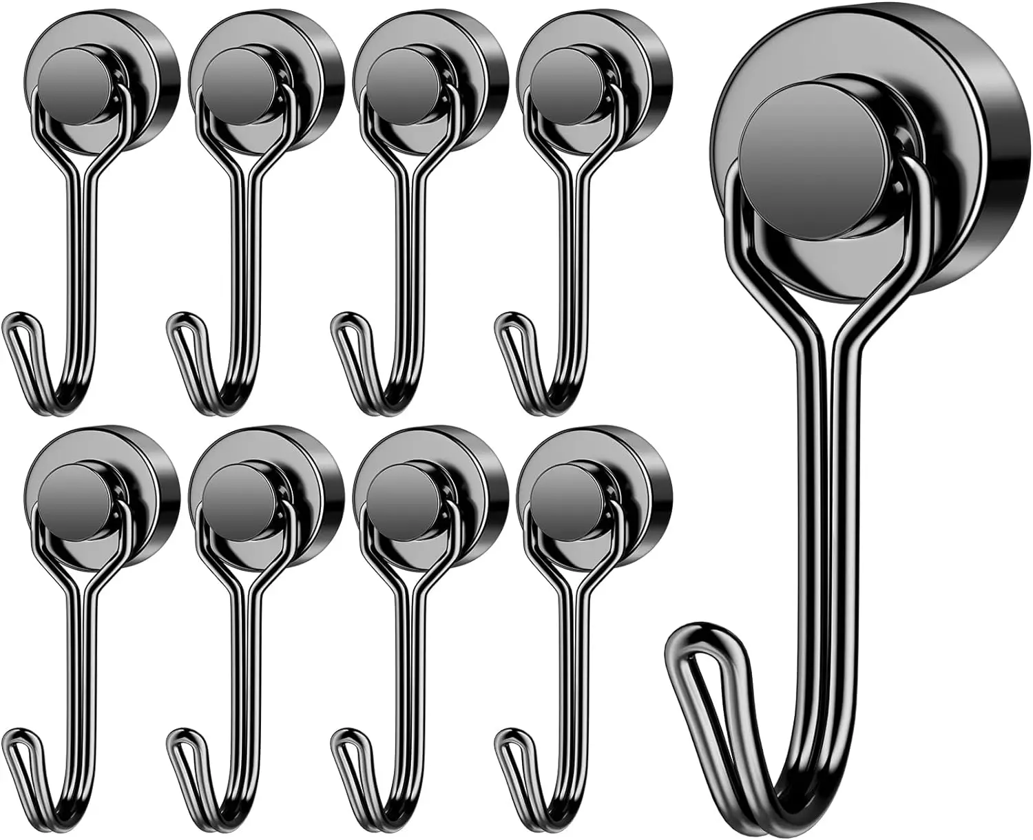 Magnetic Hooks Heavy Duty Magnets Hook 30LB Strong Neodymium Magnet with Swivel Hooks for Home Kitchen Refrigerator Wreath Keys
