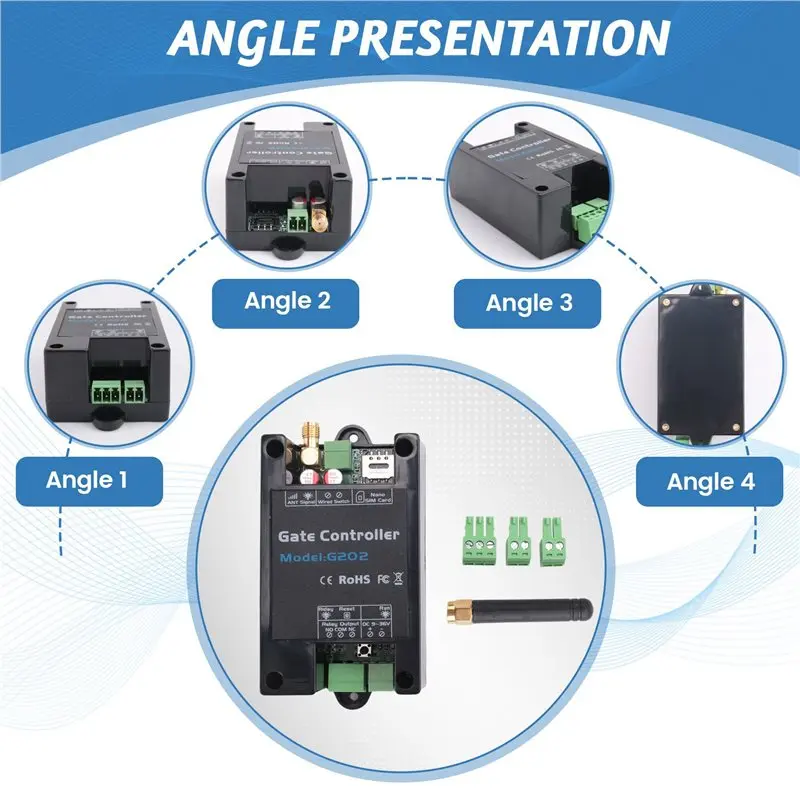 【TODAY-BUY】3X G202 GSM 게이트 도어 오프너 4G 단일 릴레이 스위치 휴대폰 전기 게이트 리모컨 850/900/1800/1900Mhz