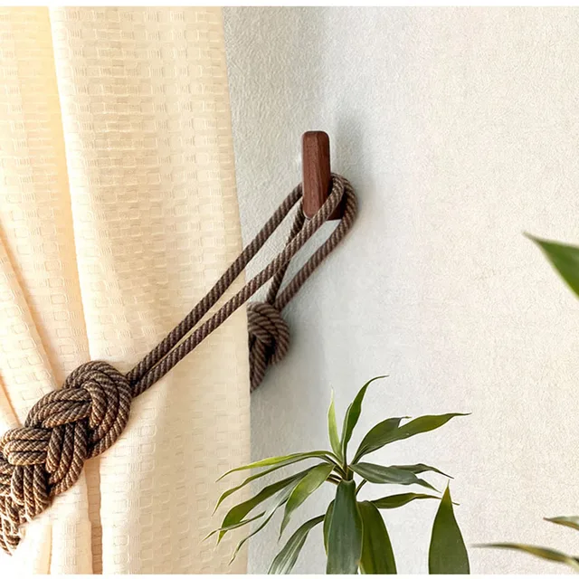 Crochet en bois porte-clés décoratif porte cintre mural porte-manteau multi-usages cuisine salle de bain accessoires Gadgets de rangement organiser 2