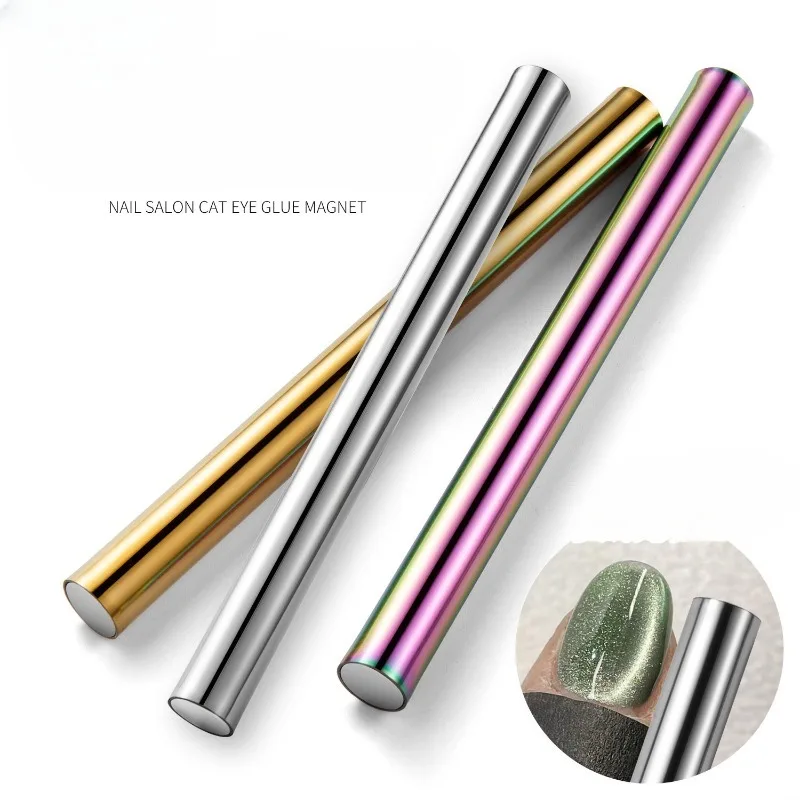 Manicure Design Tool Cat Eye Nail Magnetic Stick Cylindrical Magnet for Cat Eye UV Gel Polish Snowlight Glitter Effect Tools