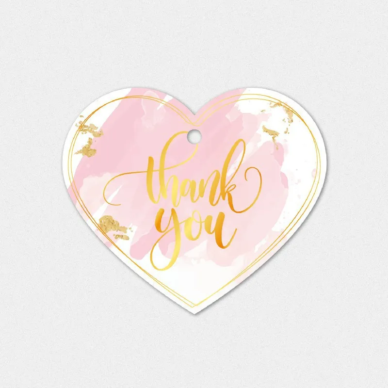 10-30 stücke Herz Form Gruß Tags Danke Karten Für Kleine Shop Geschenk DIY Dekoration Urlaub Karten Bäckerei blume Shop Karten – Detail 16