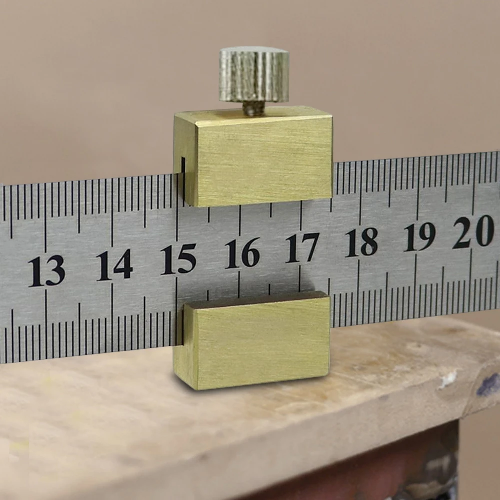Steel Ruler Limit Block Adjustable Drafting Rulers Carpentry Scriber