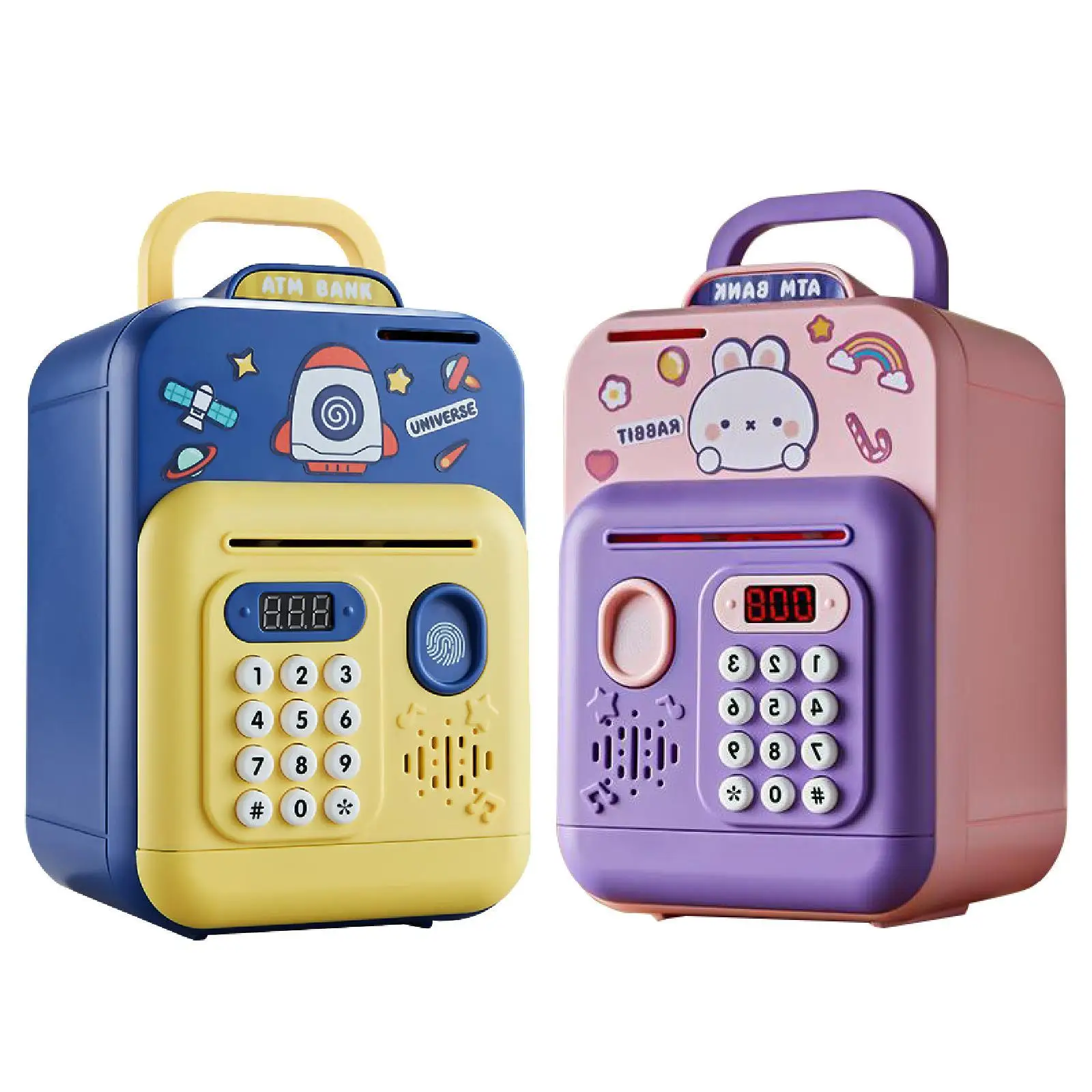 ATM Piggy Bank for Kids Auto Scroll Money Stylish Money Saving Box for Children Ages 3 4 5 6 7 8 Years Old Boys Girls Kids Gift