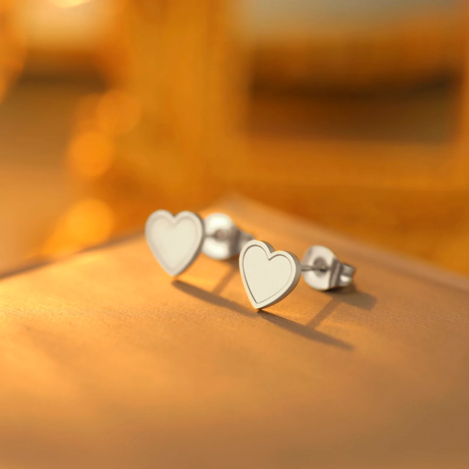 Lucktune Heart Stud Earrings Women Stainless Steel aros mujer Love Cutout Piercing Earrings Trend 2025 Kpop Jewelry Gift New - Image 4