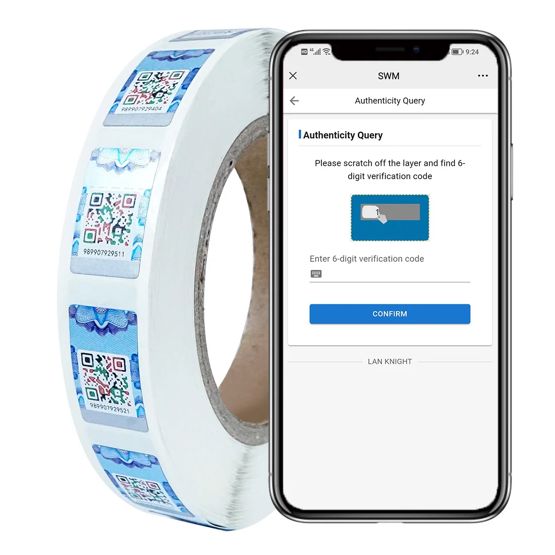 QrCodeStickers1000Units18x30mmTamperProof3DSecurityLabels