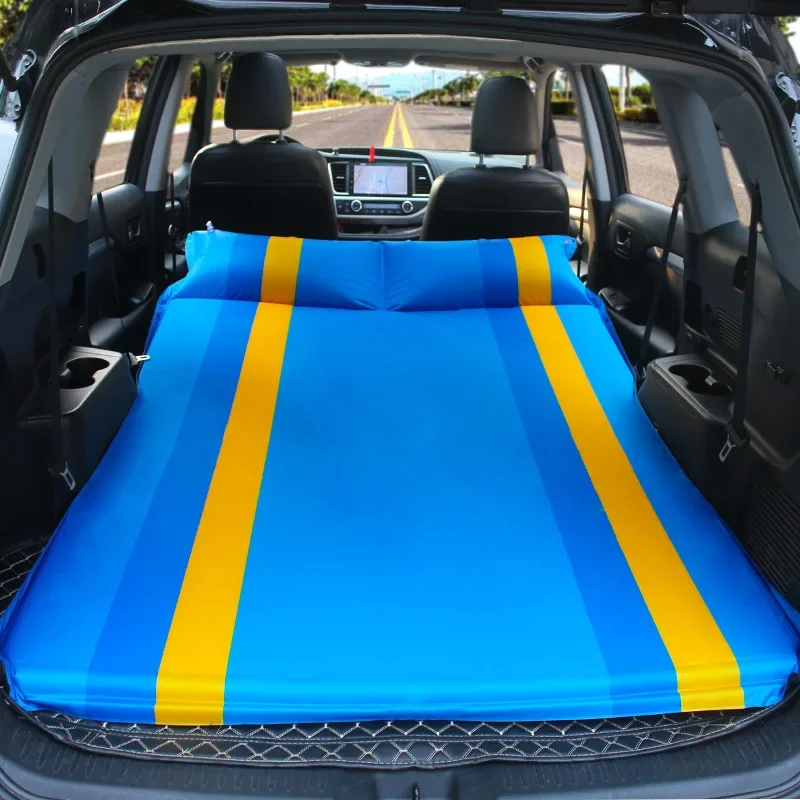 Car Travel Bed SUV Outdoor Camping Rear Trunk Mattress Inflatable Foldable Twin Mattress Auto Sofa Rest Cushion