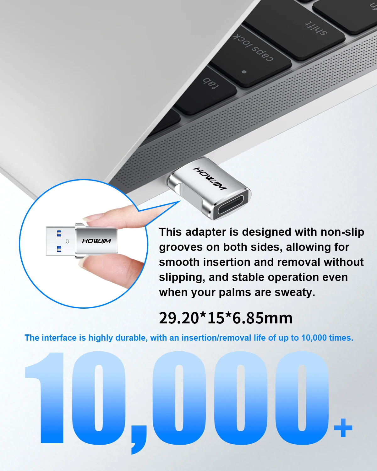 USB to USB C 어댑터, 타입-C(암) to USB3.0(수) OTG 어댑터, 3A 고속 충전, 5Gbps 데이터 전송, 타입-C to USB
