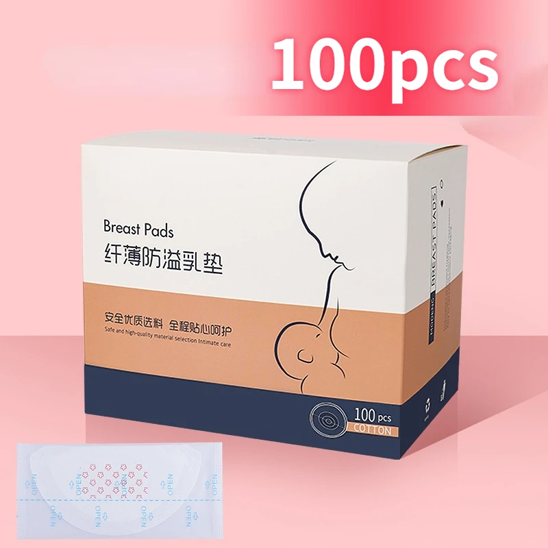 100Pcs Universal Disposable Nursing Pad Breastfeeding Pads Anti-overflow  Ultra-thin Leak-proof for Maternity Women Spring Summer