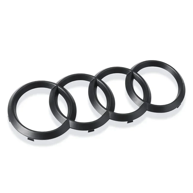 Premium ABS Black Hood and Trunk Emblem with 4 Ring Design