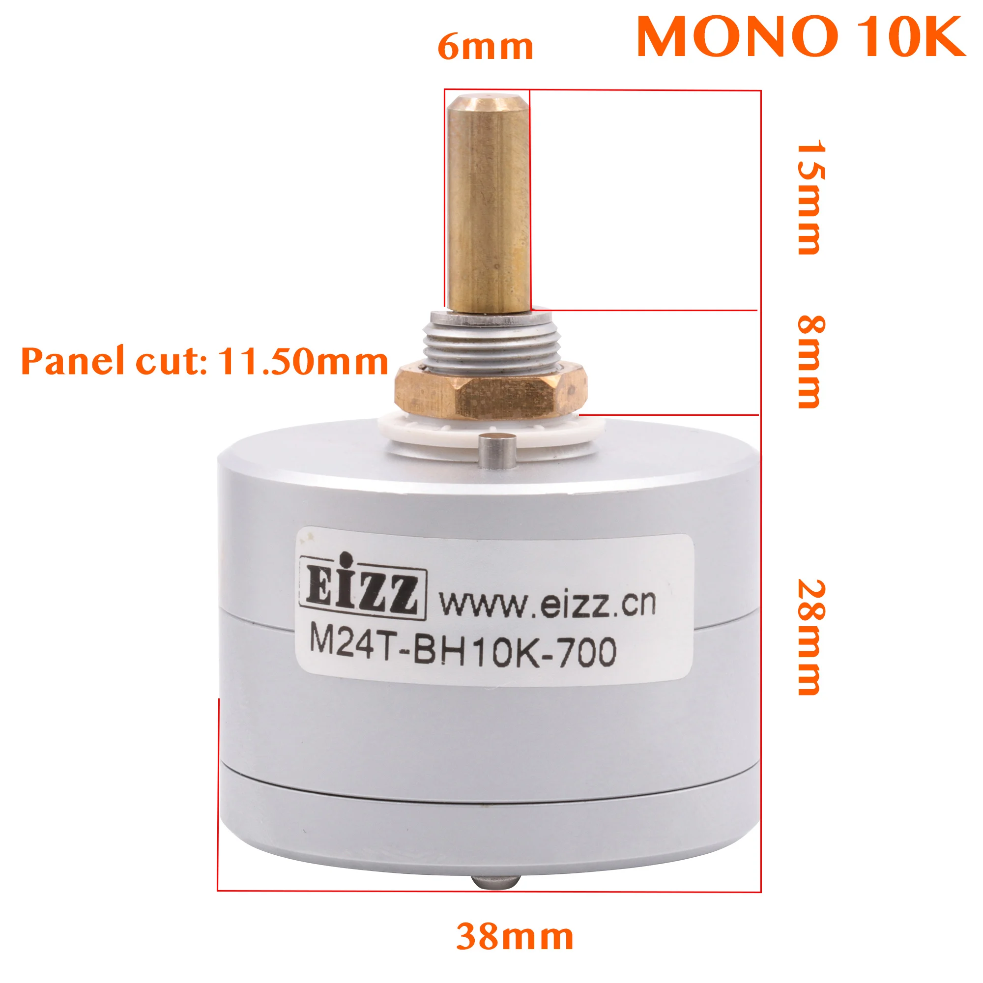 Eizz-potenciômetro do Volume do Mono Stereo da Parte Alta Atenuador Pisado do Log tipo de Série Brandnew 10k 25k 50k 100k 250k 24 Etapas - Image 5