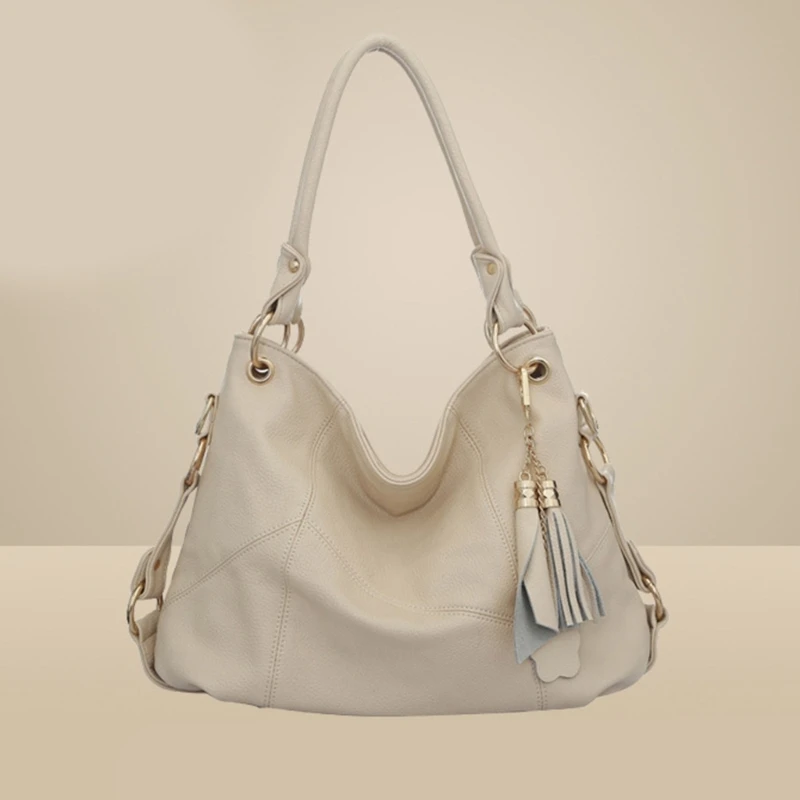 Vintage Crossbody Bag Versatile Shoulder Bag with Tassels for Female Women E74B