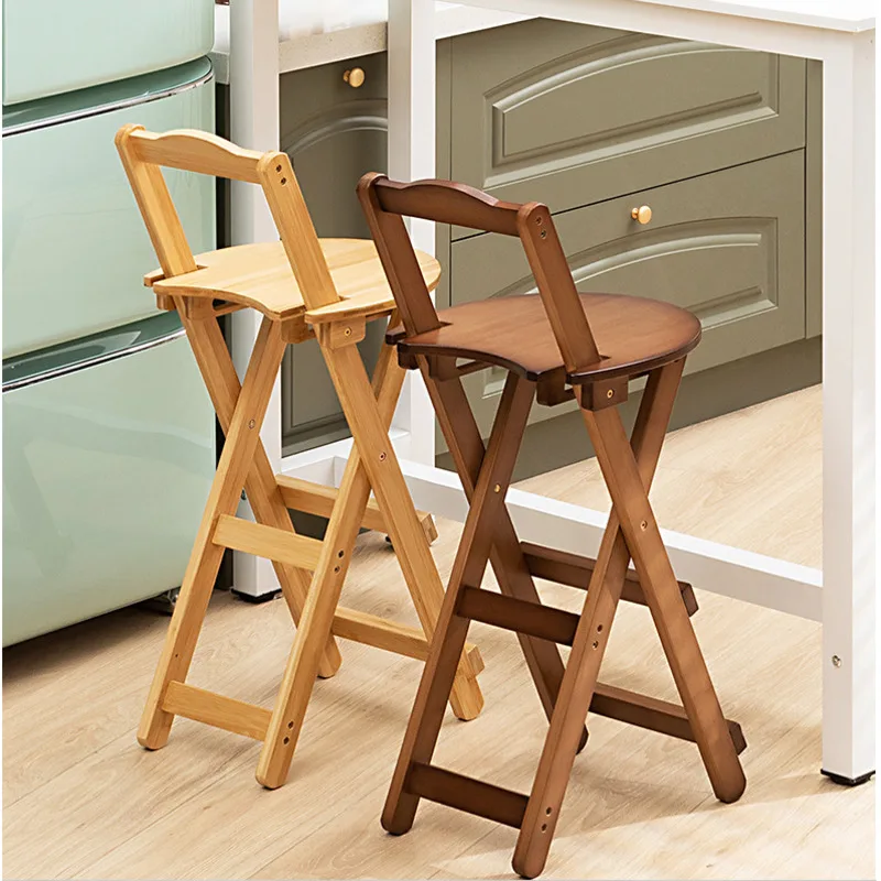 

Современные Простые обеденные стулья со спинкой из массива дерева высокие стулья для кухни складные стулья для стола многофункциональные подходят для барных стульев