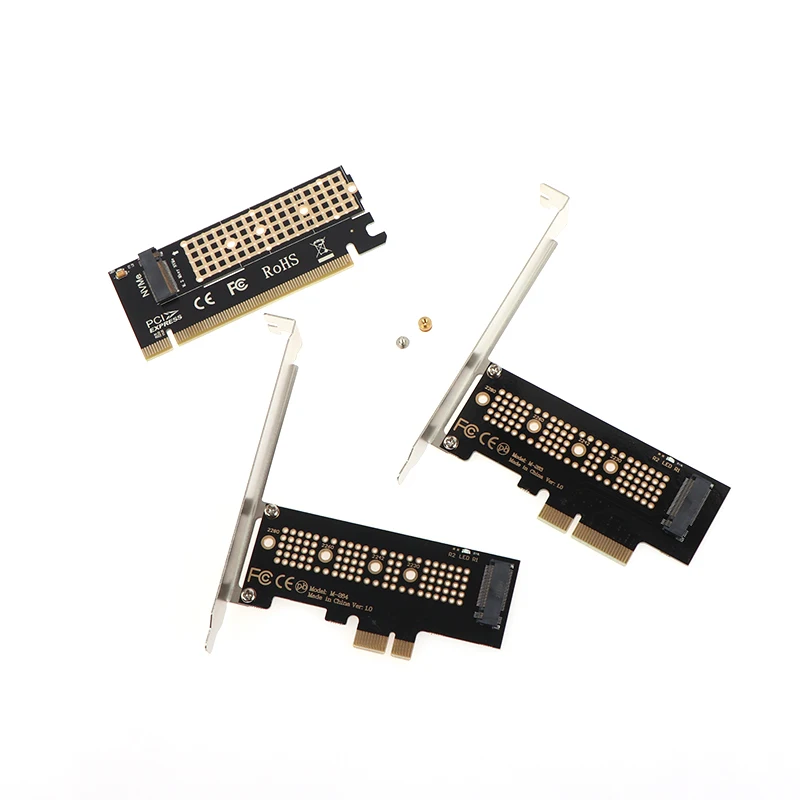 M.2 SSD에서 PCI-E 1x4x 16x NVME NGFF sata3.0 하드 디스크 어댑터 카드, 브래킷 포함