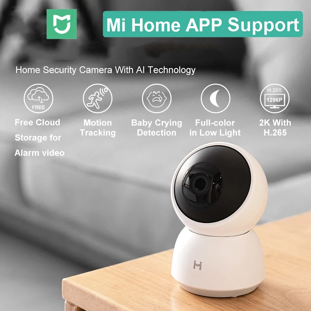 Original Smart Camera 2K 1296P 1080P HD 360 Angle WiFi Night Vision Webcam Video IP Camera Baby Security Monitor for Mihome APP