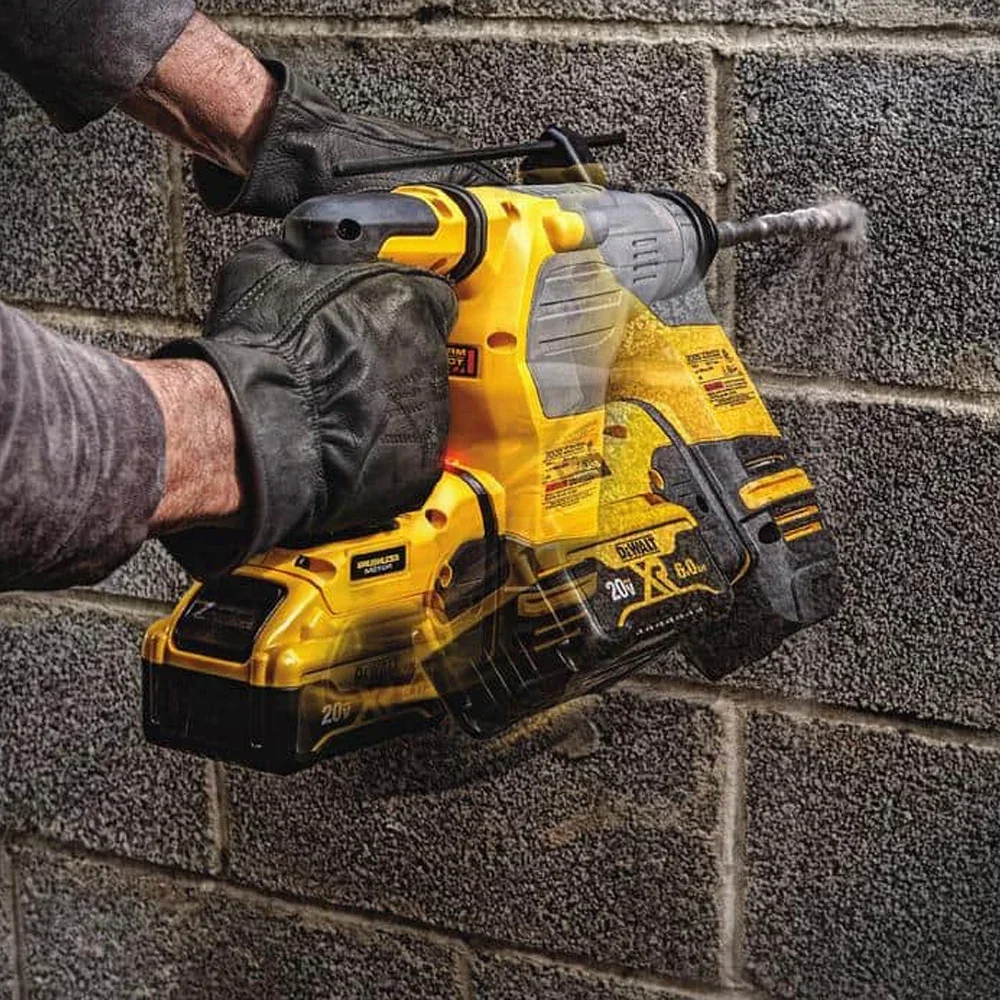 DEWALT DCH293 1-1/8in XR® Brushless Cordless SDS PLUS L-Shape Rotary Hammer 20V Lithium Power Tools 4480BPM 6