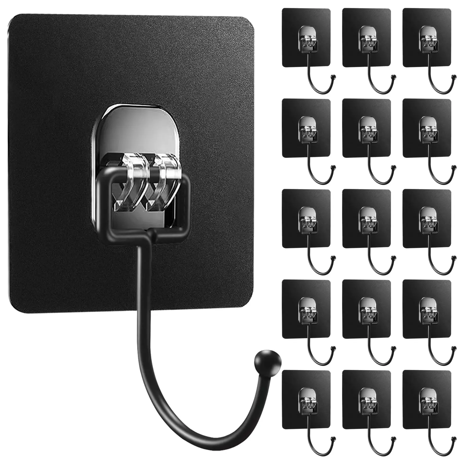 Wall Mount Hooks 30pc Transparent Strong Grip Traceless Easy Install Multifunctional for Modern Decor