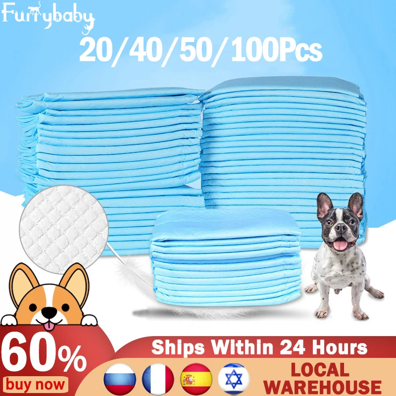 

Furrybaby Super Absorbent Pet Diaper Dog Training Pee Pads Disposable Urine Nappy Mat For Cats Dog Diapers Cage Mat Pet Supplies