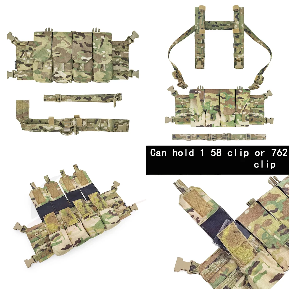 OR Style Lightweight TACTICAL GT RECCE RIG Chest Rig with Four ...