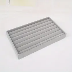 Velvet Jewelry Display Tray - Exquisite Portable Organizer for Rings, Earrings, and Necklaces (Type 1)