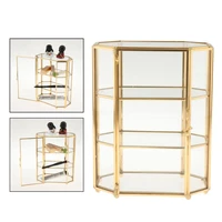 3-Tier Jewelry Box Glass Makeup Organizer Jewelry Box Multifunction Display Case For Dressing Table Decoration Storage 2