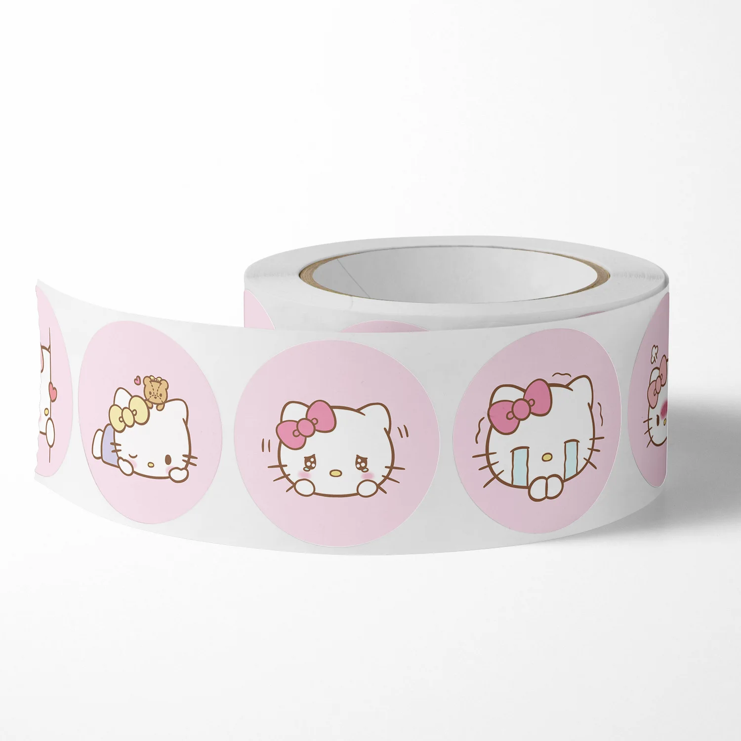 2023 New Sanrio Hello Kitty Roll Roll Stickers Ins Decorative Hand Ledger Stickers Sealing Stickers Tape Expression Cute Cartoon