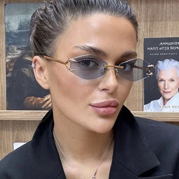 Women Sunglasses New Personalized Frame Glasses Polygonal Sun Glasses Casual Hip-Hop Trendy Outdoors Anti UV Eyewear Men UV400