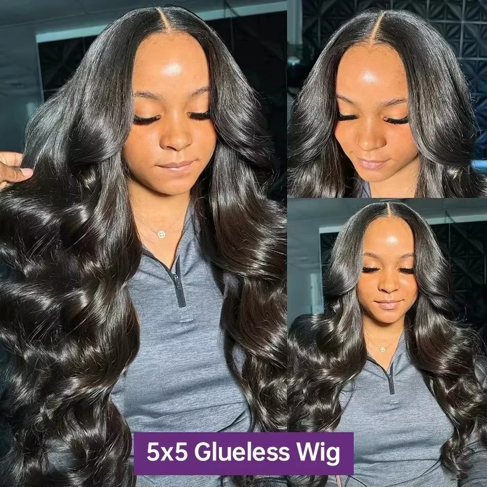 32 34 inch Body Wave Glueless Wigs Human Hair For Women 4x4 Transparent Lace Closure Wig 5x5 Ready To Wear Human Hair Wigs