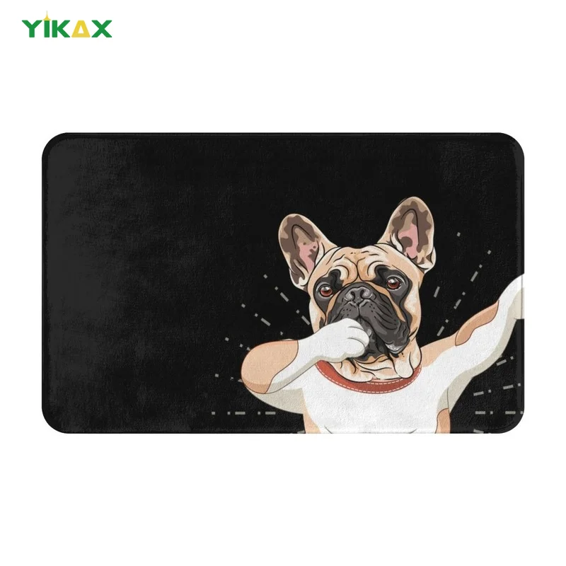 

French Bulldogs Yoga Doormat Rug Carpet Mat Footpad Bath Mat Non-slip Toilet Balcony Parlor Durable Washable Protective Floor