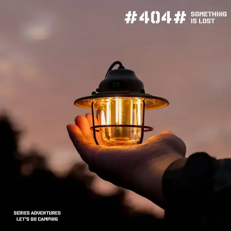 Vintage Rechargeable LED Lantern, Durable Portable Light for Outdoor Camping and Home Decor