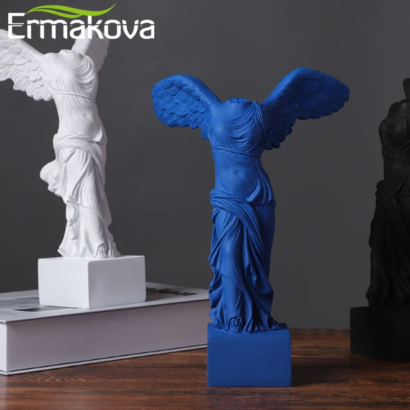 ERMAKOVA Victoria Goddess Figure Sculptures, Roman Winged Victory Samothrace Desktop Ornements Pour Home Decor Collection Gifts